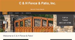 Desktop Screenshot of candhfence.com